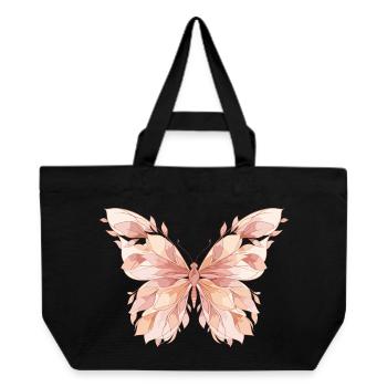 Pastel Wings Butterfly Pattern - Recycled Shopping Bag Stanley/Stella - black - Front