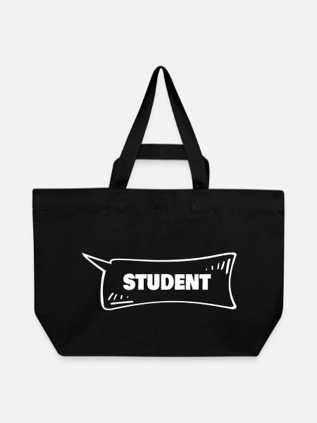 Sprechblase Student - Recycelte Shopping Bag von Stanley/Stella - Schwarz