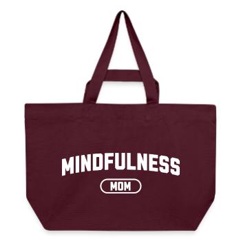Achtsamkeits-Mama - Recycelte Shopping Bag von Stanley/Stella - Burgunderrot - Vorne