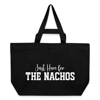 Nachos Night: Here for The Nachos - Recycled Shopping Bag Stanley/Stella - black - Front