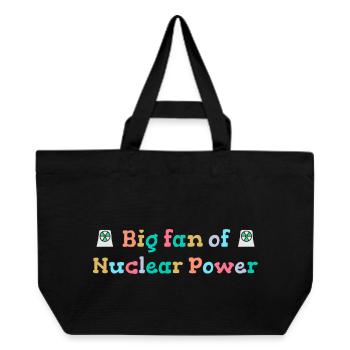 Big fan of nuclear energy - Recycled Shopping Bag Stanley/Stella - black - Front