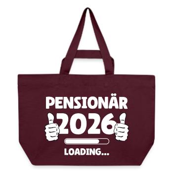 Pensioner 2026 Pouce vers le haut Design - Cabas recyclé Stanley/Stella - bordeaux - Devant