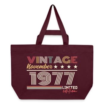 November 1977 - Recycelte Shopping Bag von Stanley/Stella - Burgunderrot - Vorne
