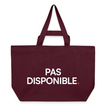 Nicht verfügbarer Humor moderne Einstellung - Recycelte Shopping Bag von Stanley/Stella - Burgunderrot - Vorne