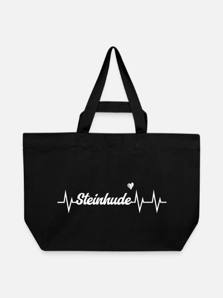 Heartbeat Steinhude - Recycelte Shopping Bag von Stanley/Stella - Schwarz