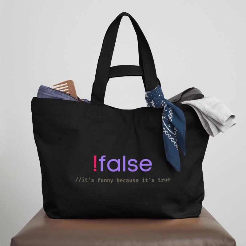 Ifalse Funny Coder Programming Pun Recycled Shopping Bag Stanley/Stella