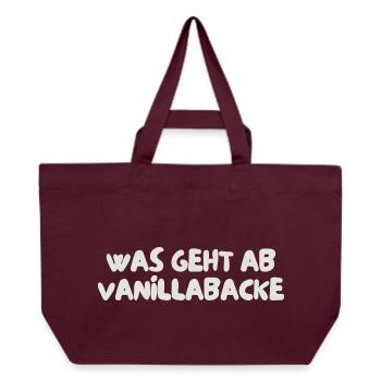 was geht ab vanillabacke - Recycelte Shopping Bag von Stanley/Stella - Burgunderrot - Vorne