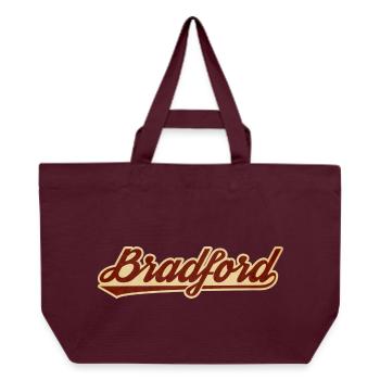 Bradford Vintage Script Logo - Recycelte Shopping Bag von Stanley/Stella - Burgunderrot - Vorne