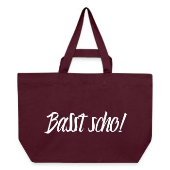 Basst scho - Recycelte Shopping Bag von Stanley/Stella - Burgunderrot - Vorne