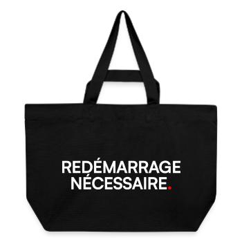 Necessary restart humor fatigue - Recycled Shopping Bag Stanley/Stella - black - Front