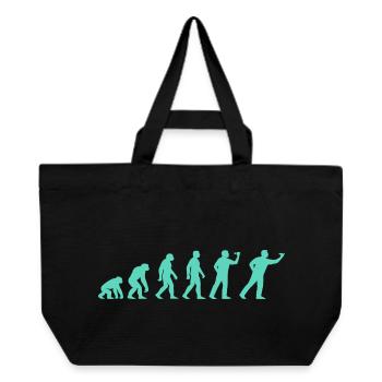 Fortschrittliche Evolutionssilhouette - Recycelte Shopping Bag von Stanley/Stella - Schwarz - Vorne