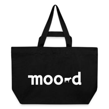 Mood Cow Pun Minimal - Recycled Shopping Bag Stanley/Stella - black - Front