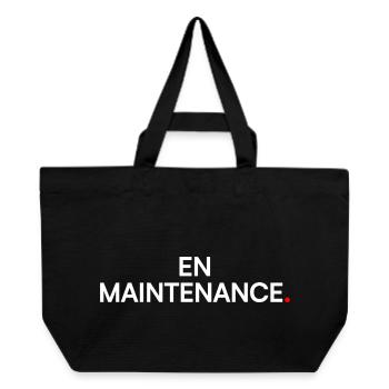 En maintenance humour travail minimal - Cabas recyclé Stanley/Stella - noir - Devant