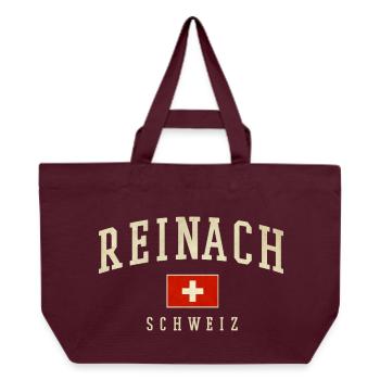 Reinach Switzerland Emblem Logo - Recycled Shopping Bag Stanley/Stella - burgundy - Front