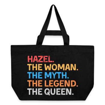 Hazel Die Frau Der Mythos Die Legende Die Königin - Recycelte Shopping Bag von Stanley/Stella - Schwarz - Vorne