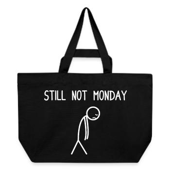 Still not monday stock market stock market traders - Recycled Shopping Bag Stanley/Stella - black - Front