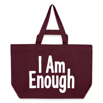 I Am Enough Selbstvertrauen Statement - Recycelte Shopping Bag von Stanley/Stella - Burgunderrot - Vorne