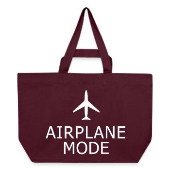 Flugzeugmodus auf Reisen – Kunst im Urlaub - Recycelte Shopping Bag von Stanley/Stella - Burgunderrot - Vorne