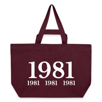 1981 - Recycelte Shopping Bag von Stanley/Stella - Burgunderrot - Vorne