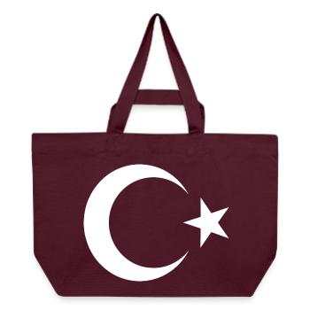 Milli Takim Ay Yildiz Türkisch Flagge DNA - Recycelte Shopping Bag von Stanley/Stella - Burgunderrot - Vorne