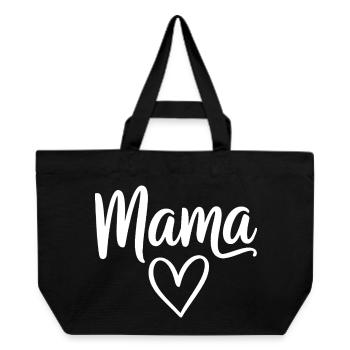 Mama Heart Script - Recycled Shopping Bag Stanley/Stella - black - Front