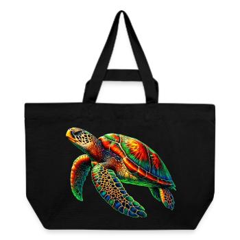 Tortue marine - Cabas recyclé Stanley/Stella - noir - Devant