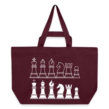 Schach Königliches Spiel - Recycelte Shopping Bag von Stanley/Stella - Burgunderrot - Vorne