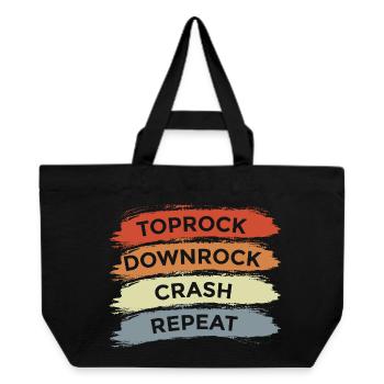 Toprock Downrock Crash Repeat - Recycelte Shopping Bag von Stanley/Stella - Schwarz - Vorne