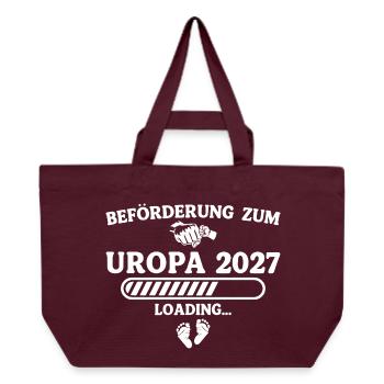 Beförderung zum Uropa 2027 – Schwangerschaft - Recycelte Shopping Bag von Stanley/Stella - Burgunderrot - Vorne
