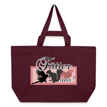 Füttern Wildtiere Tiere Eichhörnchen Vögel Spruch - Recycelte Shopping Bag von Stanley/Stella - Burgunderrot - Vorne