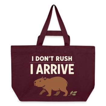 Un joli capybara anti-stress, sans stress, - Cabas recyclé Stanley/Stella - bordeaux - Devant