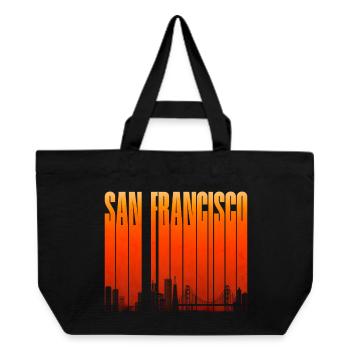 San Francisco Skyline Gradient - Recycelte Shopping Bag von Stanley/Stella - Schwarz - Vorne