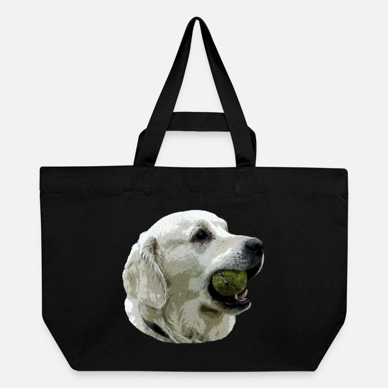 Labrador avec la bille - Cabas recyclé Stanley/Stella - noir