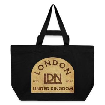Vintage London Emblem - Recycelte Shopping Bag von Stanley/Stella - Schwarz - Vorne