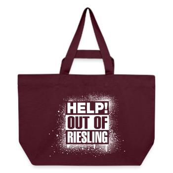 HELP! Out of Riesling - Recycled Shopping Bag Stanley/Stella - burgundy - Front