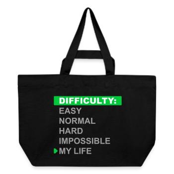 Mode de difficulté – Ma vie - Cabas recyclé Stanley/Stella - noir - Devant