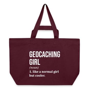 Geocaching - Recycled Shopping Bag Stanley/Stella - burgundy - Front