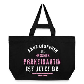 Hairdressing intern, thank you for your internship at the hair salon - Recycled Shopping Bag Stanley/Stella - black - Front