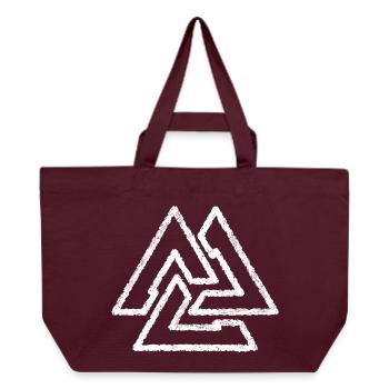 Valknut Wikinger Knoten - Recycelte Shopping Bag von Stanley/Stella - Burgunderrot - Vorne