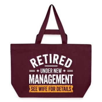 Ruhestand unter neuer Leitung - Recycelte Shopping Bag von Stanley/Stella - Burgunderrot - Vorne