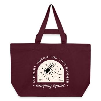 Camping-Mücken-Witz-Lager-Squad sarkastische Zitate - Recycelte Shopping Bag von Stanley/Stella - Burgunderrot - Vorne