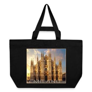 Mailand, Milano, Dom - Recycelte Shopping Bag von Stanley/Stella - Schwarz - Vorne