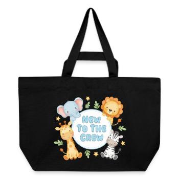 Bébés nouveau-nés animaux de safari nouveaux dans l’équipage - Cabas recyclé Stanley/Stella - noir - Devant
