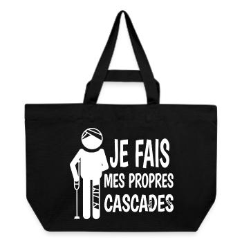 I do my own stunts awkward humor - Recycled Shopping Bag Stanley/Stella - black - Front