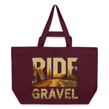 Gravel Sunset fahren - Recycelte Shopping Bag von Stanley/Stella - Burgunderrot - Vorne