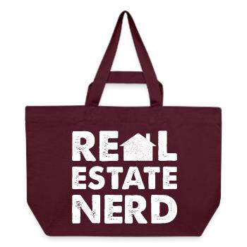 RealEstate Nerd - Recycelte Shopping Bag von Stanley/Stella - Burgunderrot - Vorne