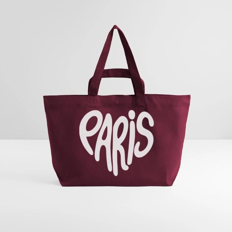 Paris Graffiti Script Logo Heart Shaped Recycled Shopping Bag Stanley/Stella