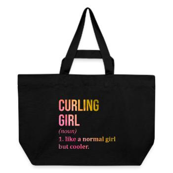 Curling - Recycled Shopping Bag Stanley/Stella - black - Front