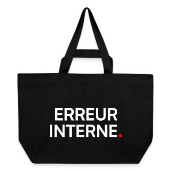 Internal error humor geek fatigue - Recycled Shopping Bag Stanley/Stella - black - Front