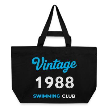 Vintage 1988 – Swimming Club Retro Birth Year - Recycled Shopping Bag Stanley/Stella - black - Front